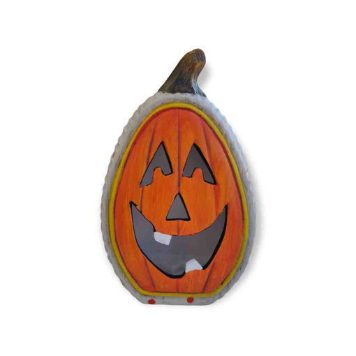 Picture of HALLOWEEN TERRACOTTA PUMPKIN WITH LED LIGHTS
